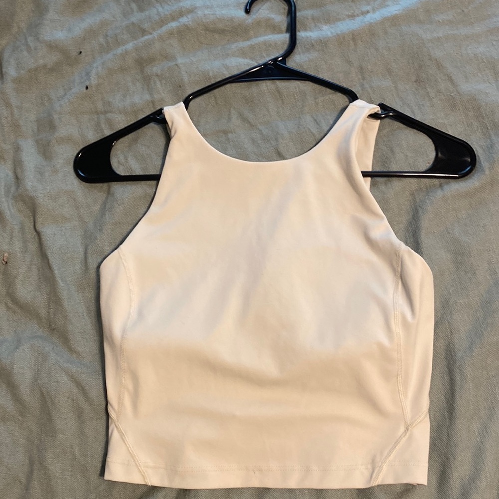 Lululemon natural ivory high neck align tank size 4